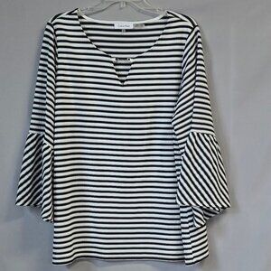 Calvin Klein Black and White Stripe Top